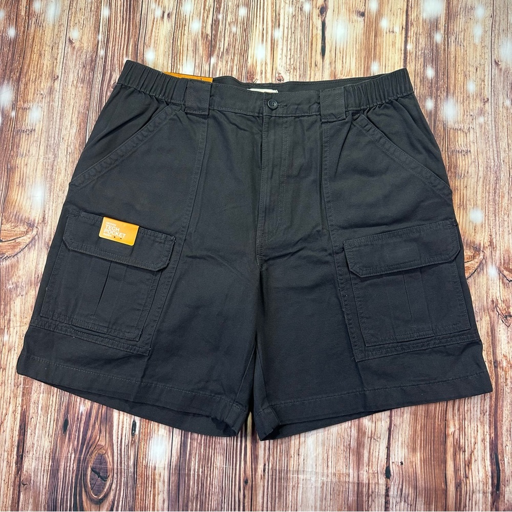 Savane Men's Hiking Cargo Shorts Dark Gray With Comfort Waistband  Size 36